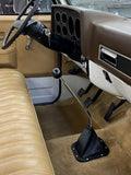 SATIN BLACK BILLET ALUMINUM SHIFTER STICK; 73-87 C10, 73-91 SUBURBAN/BLAZER - 12.5" TALL, 6.5" BACK