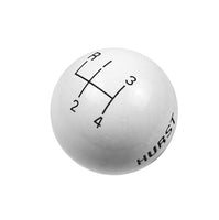 Hurst Shift Knob - White 4-Speed - Add-On Shifter Stick