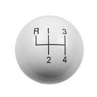 Hurst Shift Knob - White 4-Speed - Add-On Shifter Stick