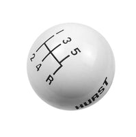 Hurst Shift Knob - White 5-Speed - Add-On Shifter Stick