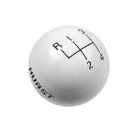 Hurst Shift Knob - White 4-Speed - Add-On Shifter Stick