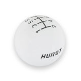 Hurst Shift Knob - White 6-Speed - Add-On Shifter Stick