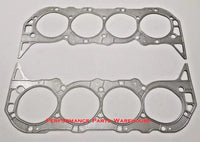 (2) CHEVY 396 427 454 BBC STEEL SHIM HEAD GASKETS .020" - HP High Compression