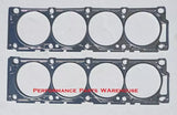 (2) FORD 390, 427, 428 FE STEEL SHIM HEAD GASKETS 4.400 x .020" - High Compression