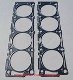 (2) FORD 390, 427, 428 FE STEEL SHIM HEAD GASKETS 4.400 x .020" - High Compression